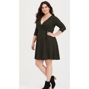 EUC Torrid Rib Knit Wrap Dress 1X